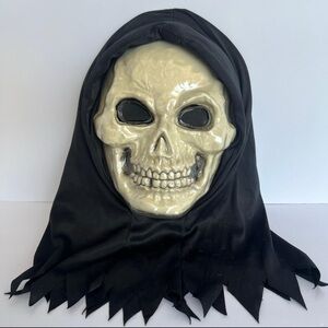 Halloween Skull Skeleton Reaper Costume Mask With Hoodie